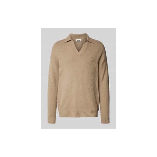 Sweter z dzianiny z prążkowanymi wykończeniami model ‘RUSTINO’ ze sklepu Peek&Cloppenburg  w kategorii Swetry męskie - zdjęcie 177812913