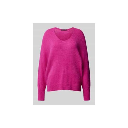 Sweter z dzianiny z okrągłym dekoltem ze sklepu Peek&Cloppenburg  w kategorii Swetry damskie - zdjęcie 177813072