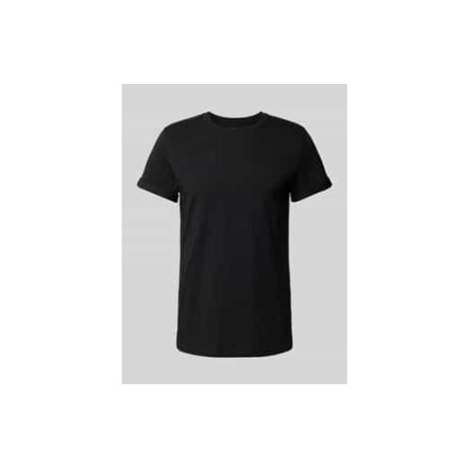 T-shirt z prążkowanym okrągłym dekoltem ze sklepu Peek&Cloppenburg  w kategorii Podkoszulki męskie - zdjęcie 177813101