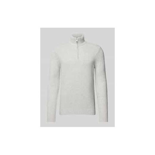 Sweter z dzianiny z kołnierzem model ‘CILUCA’ ze sklepu Peek&Cloppenburg  w kategorii Swetry męskie - zdjęcie 177813492
