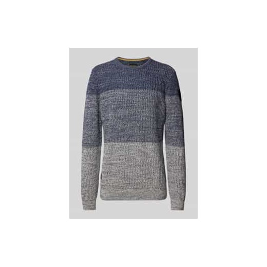 Sweter z dzianiny z prążkowanymi wykończeniami ze sklepu Peek&Cloppenburg  w kategorii Swetry męskie - zdjęcie 177813573