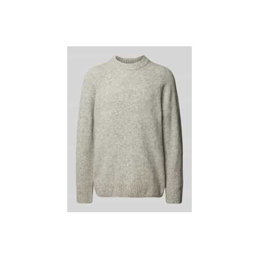 Sweter z dzianiny z prążkowanymi wykończeniami model ‘Gilbert’ ze sklepu Peek&Cloppenburg  w kategorii Swetry męskie - zdjęcie 177814490