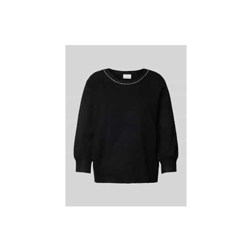 Sweter z dzianiny z prążkowanymi wykończeniami model ‘meridith’ ze sklepu Peek&Cloppenburg  w kategorii Swetry damskie - zdjęcie 177814631