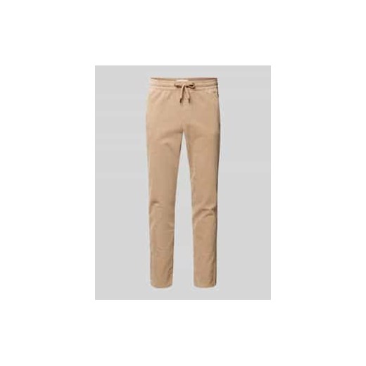 Spodnie sztruksowe o kroju tapered fit z elastycznym pasem model ‘LINUS’ ze sklepu Peek&Cloppenburg  w kategorii Spodnie męskie - zdjęcie 177814720