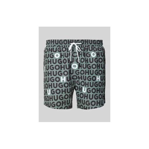 Spodenki kąpielowe o kroju regular fit z nadrukiem z logo model ‘TORTUGA’ ze sklepu Peek&Cloppenburg  w kategorii Kąpielówki - zdjęcie 177815062