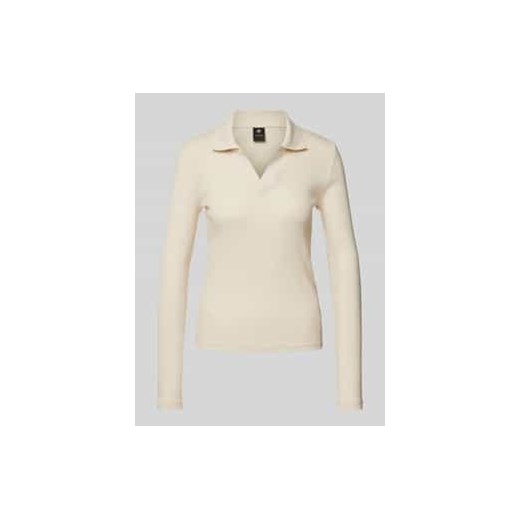 Bluzka o kroju slim fit z długim rękawem i dekoltem w serek ze sklepu Peek&Cloppenburg  w kategorii Bluzki damskie - zdjęcie 177815304