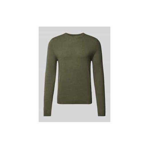 Sweter z dzianiny z okrągłym dekoltem ze sklepu Peek&Cloppenburg  w kategorii Swetry męskie - zdjęcie 177815523