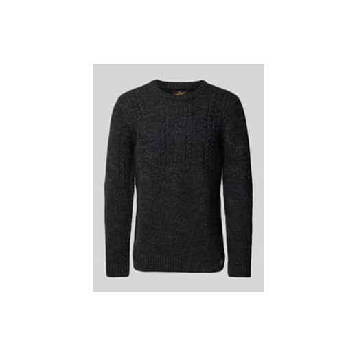 Sweter z dzianiny ze ściegiem warkoczowym model ‘Jacob’ ze sklepu Peek&Cloppenburg  w kategorii Swetry męskie - zdjęcie 177815661