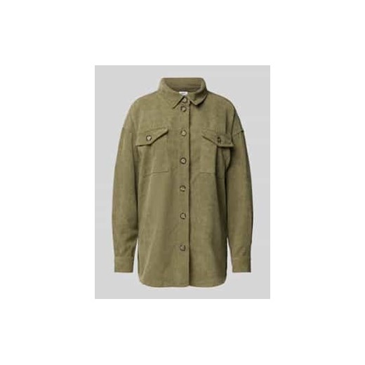 Bluzka sztruksowa o kroju relaxed fit z kieszeniami z patką model ‘Savisa’ ze sklepu Peek&Cloppenburg  w kategorii Koszule damskie - zdjęcie 177815701