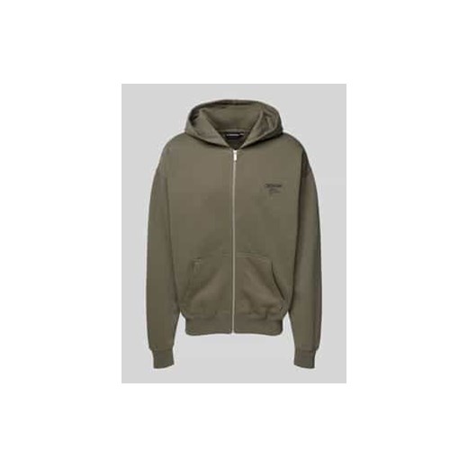 Bluza rozpinana o kroju oversized z nadrukiem z logo model ‘MAHAN’ ze sklepu Peek&Cloppenburg  w kategorii Bluzy męskie - zdjęcie 177815764