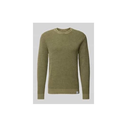 Sweter z dzianiny z detalem z logo model ‘Maddox’ ze sklepu Peek&Cloppenburg  w kategorii Swetry męskie - zdjęcie 177815772