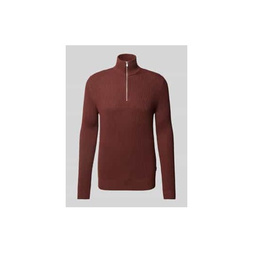 Sweter z dzianiny z kołnierzem model ‘RBLALIAM’ ze sklepu Peek&Cloppenburg  w kategorii Swetry męskie - zdjęcie 177816364
