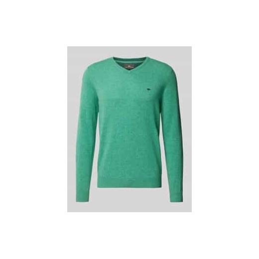 Sweter z dzianiny z dekoltem w serek ze sklepu Peek&Cloppenburg  w kategorii Swetry męskie - zdjęcie 177816710