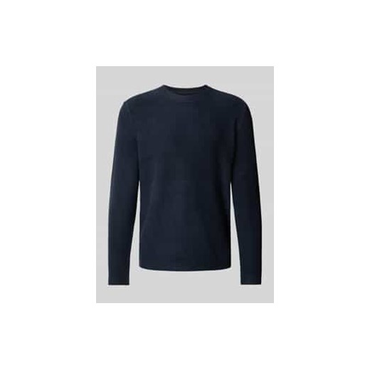 Sweter z dzianiny o kroju regular fit z mieszanki bawełny ekologicznej i przędzy szenilowej z gładką fakturą o splocie poprzecznym ze sklepu Peek&Cloppenburg  w kategorii Swetry męskie - zdjęcie 177816890