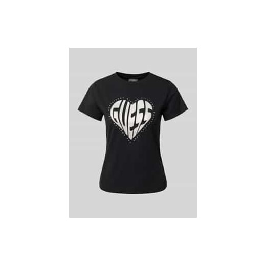 T-shirt z detalem z logo model ‘JULIA’ ze sklepu Peek&Cloppenburg  w kategorii Bluzki damskie - zdjęcie 177817014