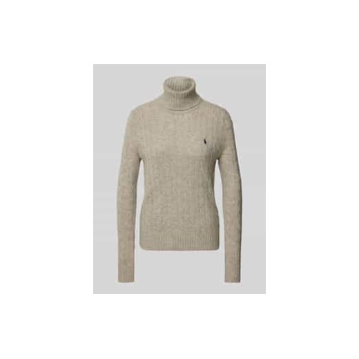 Sweter z dzianiny z wyhaftowanym logo ze sklepu Peek&Cloppenburg  w kategorii Swetry damskie - zdjęcie 177817032