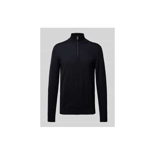 Sweter z dzianiny z kołnierzem model ‘Dario’ ze sklepu Peek&Cloppenburg  w kategorii Swetry męskie - zdjęcie 177817091