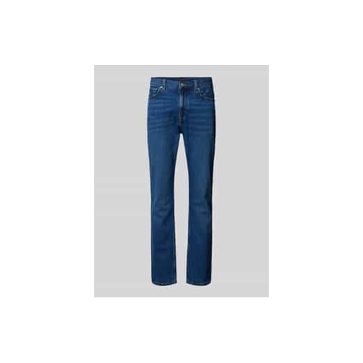 Jeansy o kroju slim fit z wiskozy z 5 kieszeniami model ‘MERCER’ ze sklepu Peek&Cloppenburg  w kategorii Jeansy męskie - zdjęcie 177817094