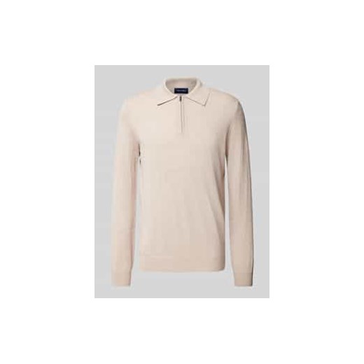 Sweter z dzianiny z krótkim zamkiem błyskawicznym ze sklepu Peek&Cloppenburg  w kategorii Swetry męskie - zdjęcie 177817180