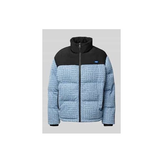 Kurtka pikowana z zapięciem na zamek błyskawiczny model ‘Byres’ Hugo Blue L Peek&Cloppenburg wyprzedaż