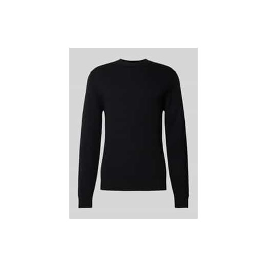 Sweter z dzianiny z prążkowanymi wykończeniami model ‘DANE’ ze sklepu Peek&Cloppenburg  w kategorii Swetry męskie - zdjęcie 177817402