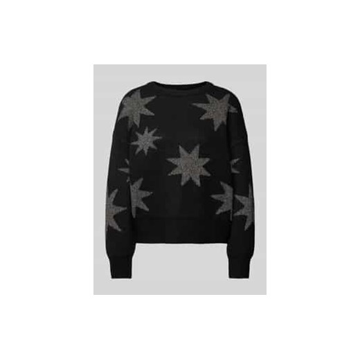 Sweter z dzianiny o kroju comfort fit ze wzorem z efektowną przędzą model ‘ROSIE’ ze sklepu Peek&Cloppenburg  w kategorii Swetry damskie - zdjęcie 177818260