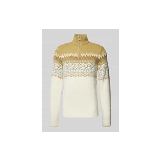 Sweter z dzianiny ze stójką ze sklepu Peek&Cloppenburg  w kategorii Swetry męskie - zdjęcie 177818263