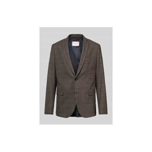 Marynarka do garnituru o kroju slim fit z flaneli ze wzorem w kratę model ‘S.O PURE’ ze sklepu Peek&Cloppenburg  w kategorii Marynarki męskie - zdjęcie 177818941
