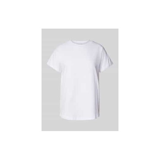 T-shirt z prążkowanym okrągłym dekoltem ze sklepu Peek&Cloppenburg  w kategorii Bluzki damskie - zdjęcie 177818994