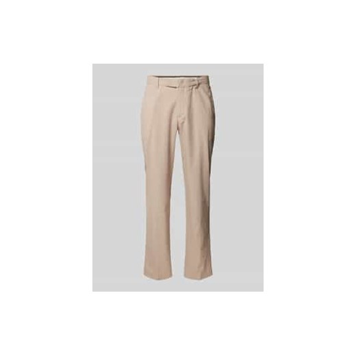 Spodnie materiałowe o kroju regular fit z fakturowanym wzorem model ‘SMITH’ ze sklepu Peek&Cloppenburg  w kategorii Spodnie męskie - zdjęcie 177819274