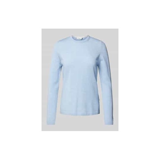 Sweter z żywej wełny z detalem z logo model ‘MERINO ON’ ze sklepu Peek&Cloppenburg  w kategorii Swetry damskie - zdjęcie 177819514