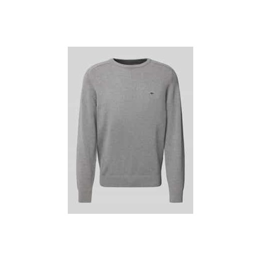 Sweter z dzianiny z wyhaftowanym logo ze sklepu Peek&Cloppenburg  w kategorii Swetry męskie - zdjęcie 177819554