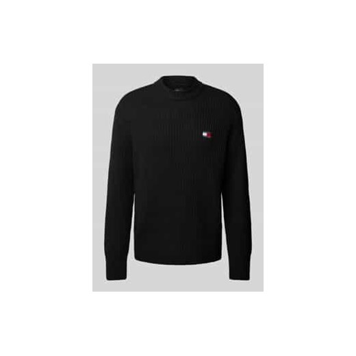 Sweter z dzianiny z naszywką z logo ze sklepu Peek&Cloppenburg  w kategorii Swetry męskie - zdjęcie 177819610