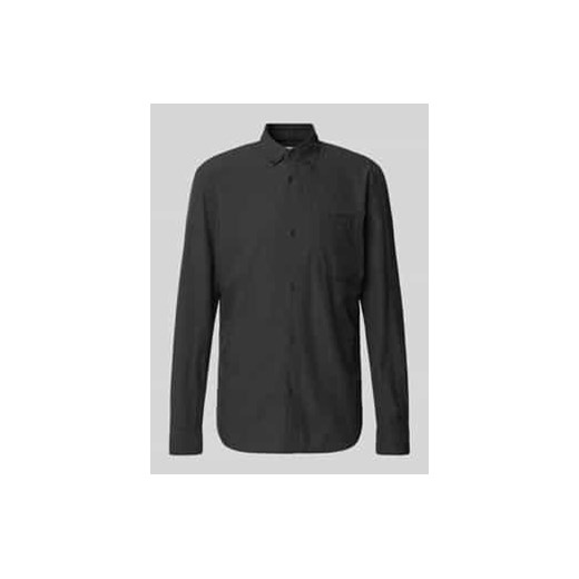 Koszula casualowa o kroju shaped fit z delikatnym,wielokolorowym,fakturowanym wzorem ze sklepu Peek&Cloppenburg  w kategorii Koszule męskie - zdjęcie 177819803