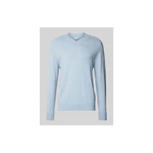Sweter z dzianiny z dekoltem w serek model ‘Numir’ ze sklepu Peek&Cloppenburg  w kategorii Swetry męskie - zdjęcie 177820021