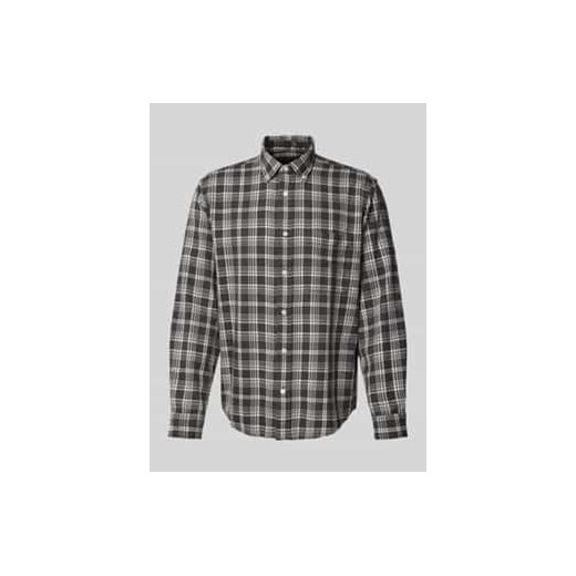 Koszula flanelowa o kroju regular fit z bawełny ekologicznej ze sklepu Peek&Cloppenburg  w kategorii Koszule męskie - zdjęcie 177820033