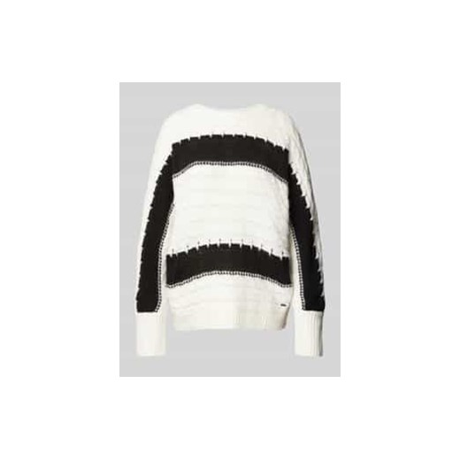 Sweter z dzianiny z detalem z logo model ‘LIV’ ze sklepu Peek&Cloppenburg  w kategorii Swetry damskie - zdjęcie 177820042