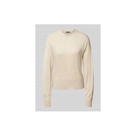 Sweter z dzianiny z wzorem warkocza ze sklepu Peek&Cloppenburg  w kategorii Swetry damskie - zdjęcie 177820213