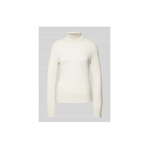 Sweter z wywijanym kołnierzem z prążkowanymi wykończeniami ze sklepu Peek&Cloppenburg  w kategorii Swetry damskie - zdjęcie 177820242