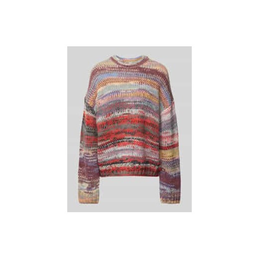 Sweter z dzianiny o kroju oversized z prążkowanymi wykończeniami ze sklepu Peek&Cloppenburg  w kategorii Swetry damskie - zdjęcie 177820280