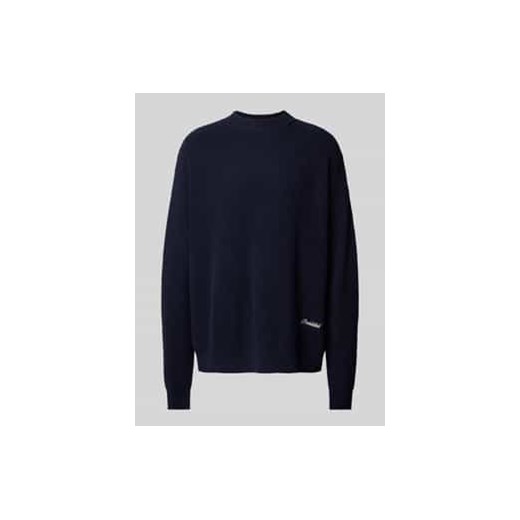 Sweter z dzianiny z wyhaftowanym logo model ‘Westminster’ ze sklepu Peek&Cloppenburg  w kategorii Swetry męskie - zdjęcie 177820453