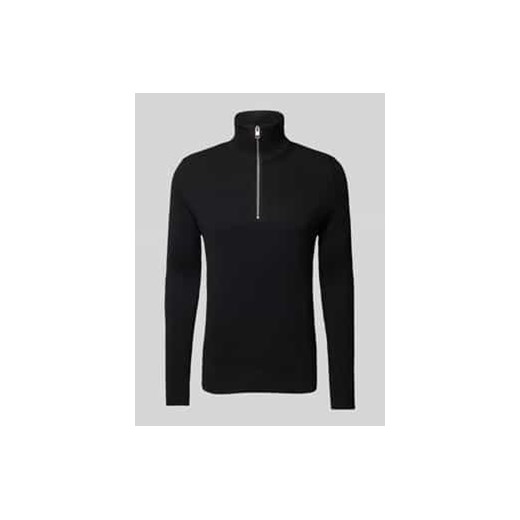 Sweter z dzianiny z kołnierzem model ‘PERFECT’ ze sklepu Peek&Cloppenburg  w kategorii Swetry męskie - zdjęcie 177820531