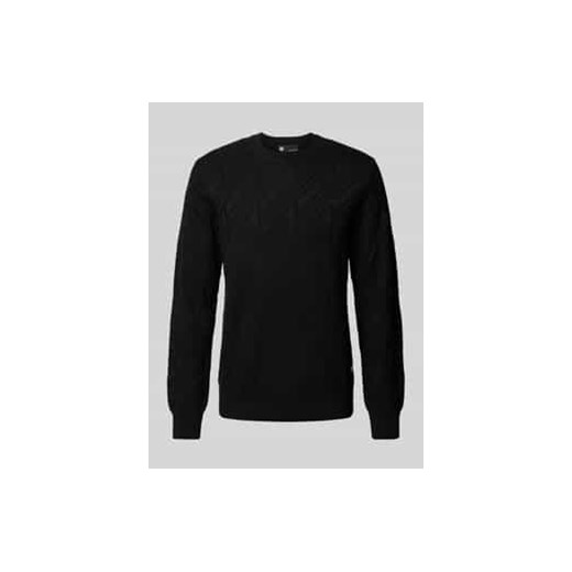 Sweter z dzianiny z wiskozy z fakturowanym wzorem ze sklepu Peek&Cloppenburg  w kategorii Swetry męskie - zdjęcie 177820541