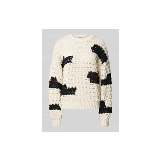 Sweter z dzianiny z prążkowanymi wykończeniami ze sklepu Peek&Cloppenburg  w kategorii Swetry damskie - zdjęcie 177820553