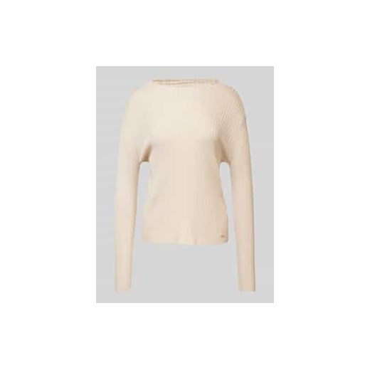 Sweter z dzianiny z dekoltem w łódkę ze sklepu Peek&Cloppenburg  w kategorii Swetry damskie - zdjęcie 177820583