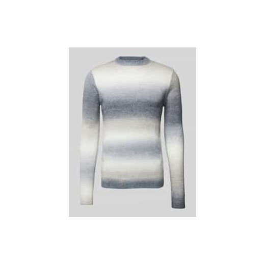 Sweter z dzianiny z prążkowanymi wykończeniami model ‘TIMBER’ ze sklepu Peek&Cloppenburg  w kategorii Swetry męskie - zdjęcie 177820604