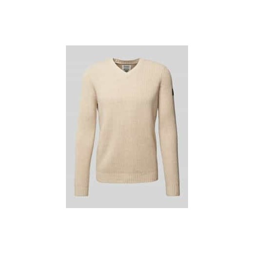 Sweter z dzianiny z dekoltem w serek model ‘BOJALF’ ze sklepu Peek&Cloppenburg  w kategorii Swetry męskie - zdjęcie 177820640