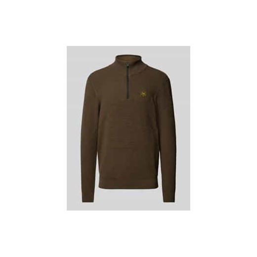 Sweter z dzianiny z detalem z logo ze sklepu Peek&Cloppenburg  w kategorii Swetry męskie - zdjęcie 177820853