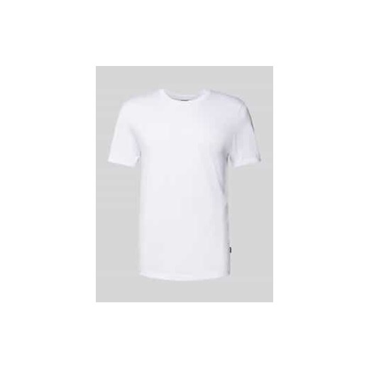 T-shirt z prążkowanym,okrągłym dekoltem model ‘Tessler’ ze sklepu Peek&Cloppenburg  w kategorii T-shirty męskie - zdjęcie 177821351