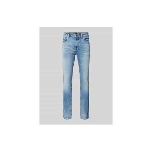 Jeansy o kroju slim fit z efektem znoszenia model ‘DELAWARE’ ze sklepu Peek&Cloppenburg  w kategorii Jeansy męskie - zdjęcie 177821474